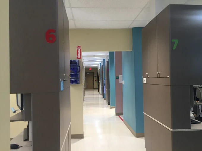 Hallway at Halo Explorer Drive clinic