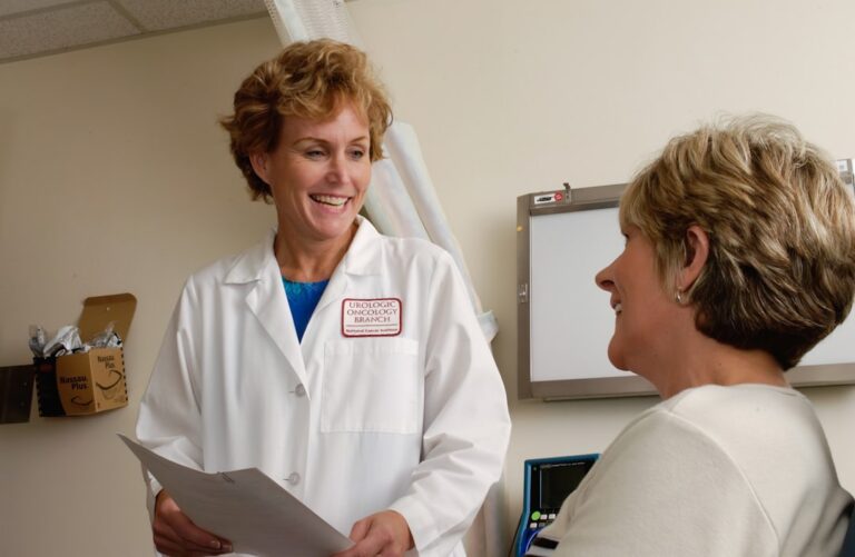 Care provider reviewing a plan with a patient