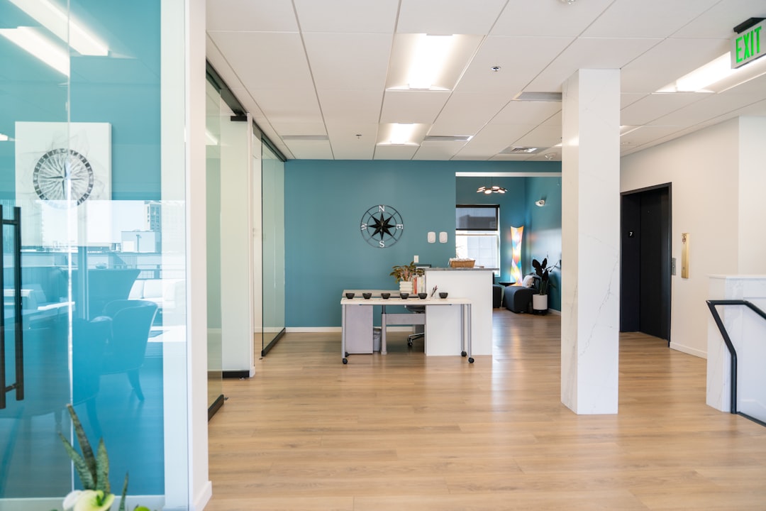 Dental receptionist at front desk