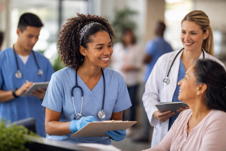 Externship students training at a HALO community clinic in Sacramento