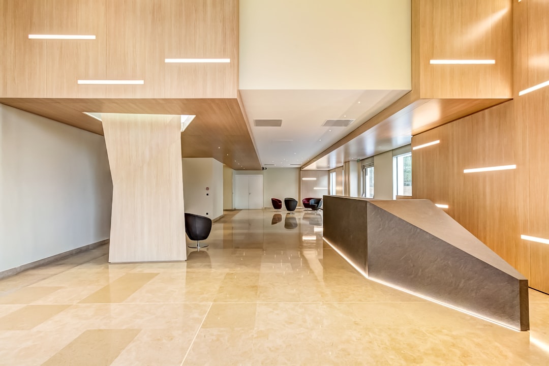 Medical receptionist at front desk